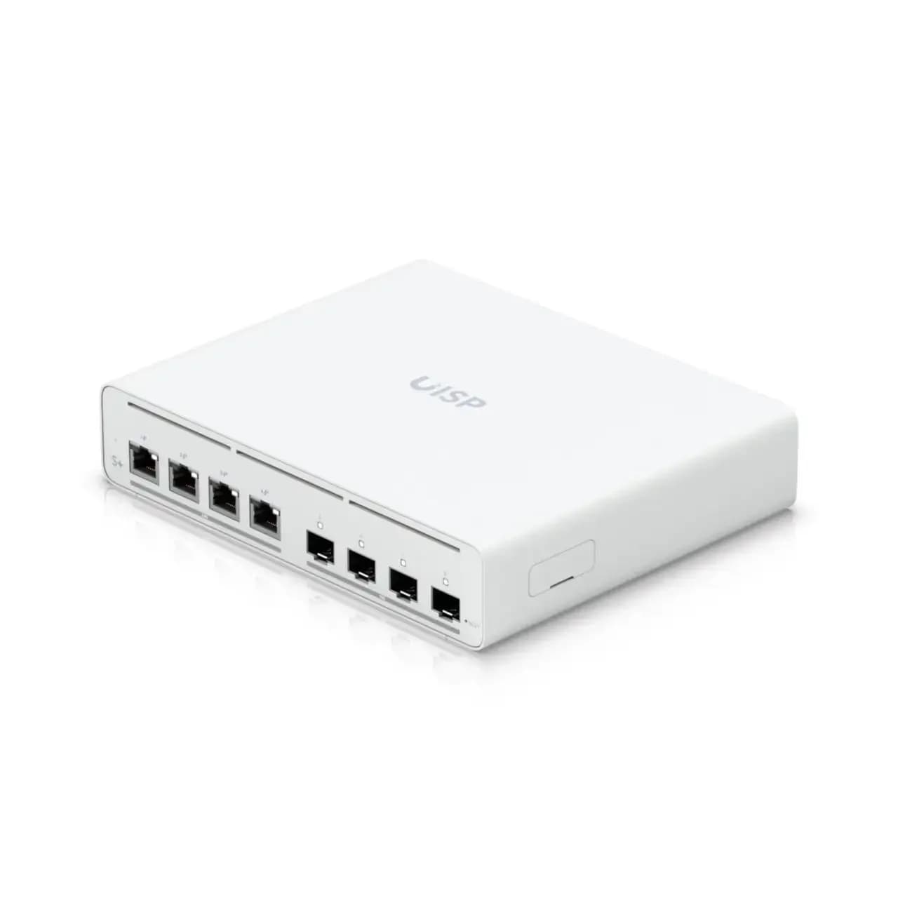 Ubiquiti UISP Switch Plus, 4 x 2.5 GbE RJ45 ports with 27V passive PoE output, 4 x 10G SFP+ ports, 160W (UISP-S-PLUS)