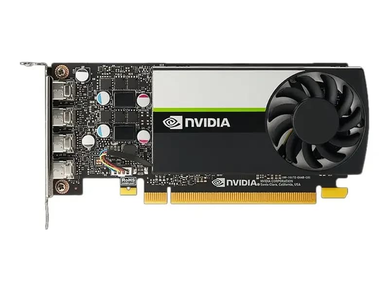 PNY NVIDIA T1000, qrafik kartı, T1000, 4 GB GDDR6, PCIe 3.0 x16 low profile, 4 x Mini DisplayPort (VCNT1000-SB)