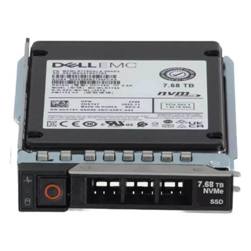 DELL 7.68TB SSD SFF NVMe PCI-e Gen4 RI KCM6XRUL7T68 (VD0JX)