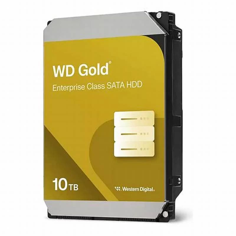 Western Digital Gold Hard drive, Enterprise, 10 TB, internal, 3.5", SATA 6Gb/s, 7200 rpm, buffer: 512 MB (WD103KRYZ)
