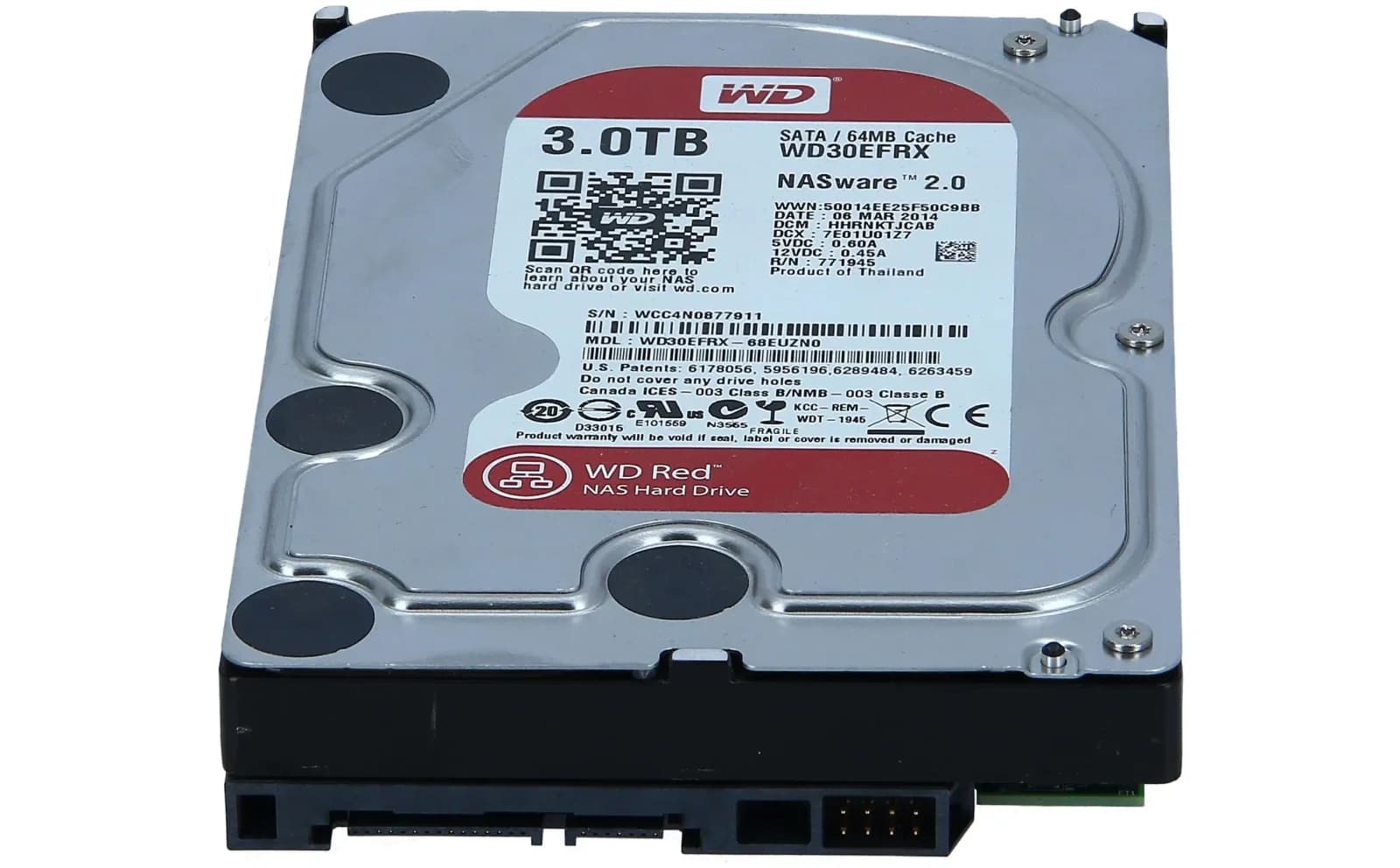 Western Digital Red 3TB (5400rpm) 64MB SATA 6Gb/s (WD30EFRX)
