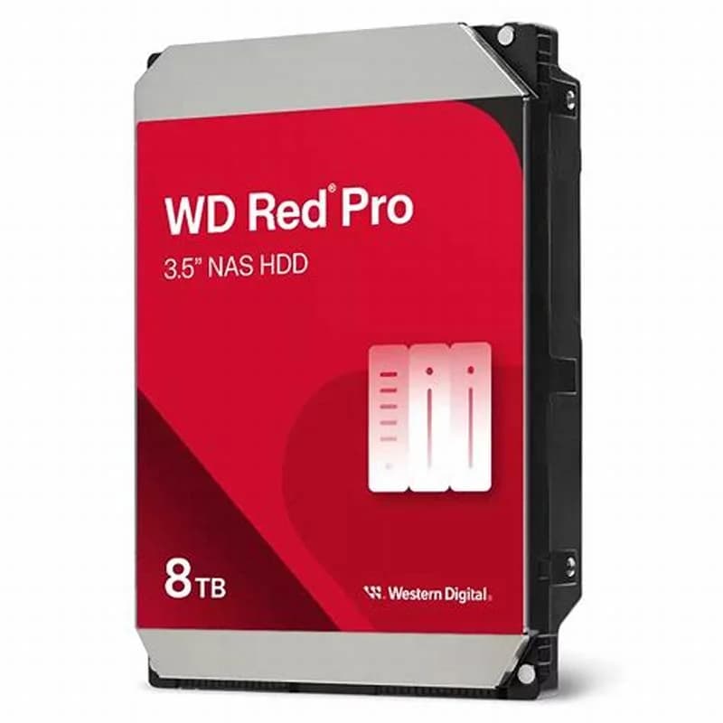 Western Digital Red Pro WD8005FFBX, Hard drive, 8 TB, internal, 3.5", SATA 6Gb/s, 7200 rpm, buffer: 256 MB (WD8005FFBX)