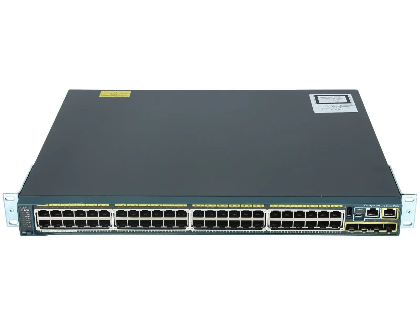 Cisco Catalyst 2960S 48 GigE PoE 370W, 4 x SFP LAN Base (WS-C2960S-48LPS-L)