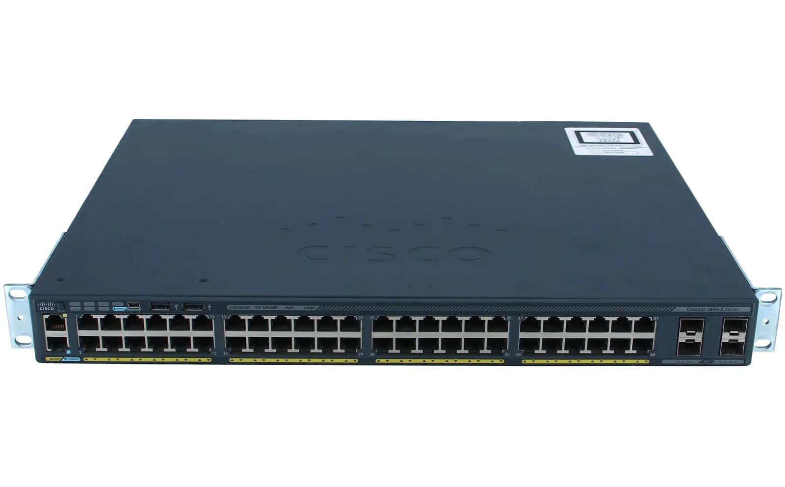 Cisco Catalyst 2960-X 48 GigE PoE 370W, 4 x 1G SFP, LAN Base (WS-C2960X-48LPS-L)