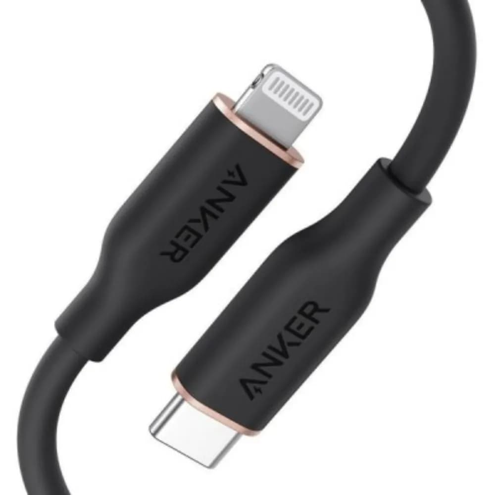 Lightning Кабель Anker PowerLine III Flow USB-C with Lightning Connector 6ft BLACK (A8663H11)