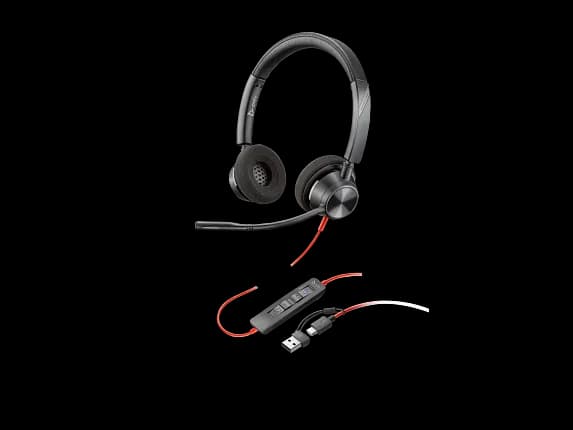 Наушники Poly Blackwire 3320 Stereo Microsoft Teams Certified USB-C +USB-C/A Адаптер (8X220AA)