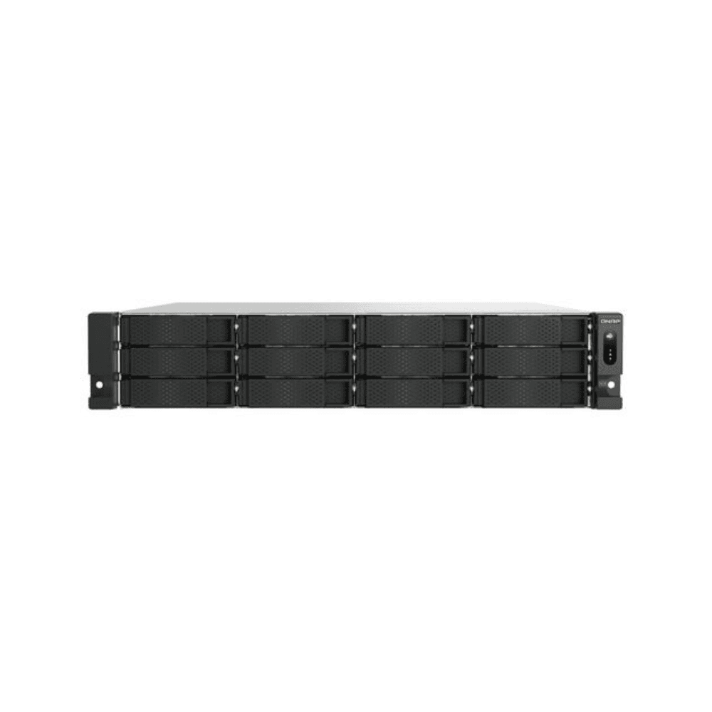 NAS-сервер QNAP 2U 12 diskli, AMD Ryzen 5 7000, 16GB DDR5 (TS-h1277AXU-RP-R5-16G)