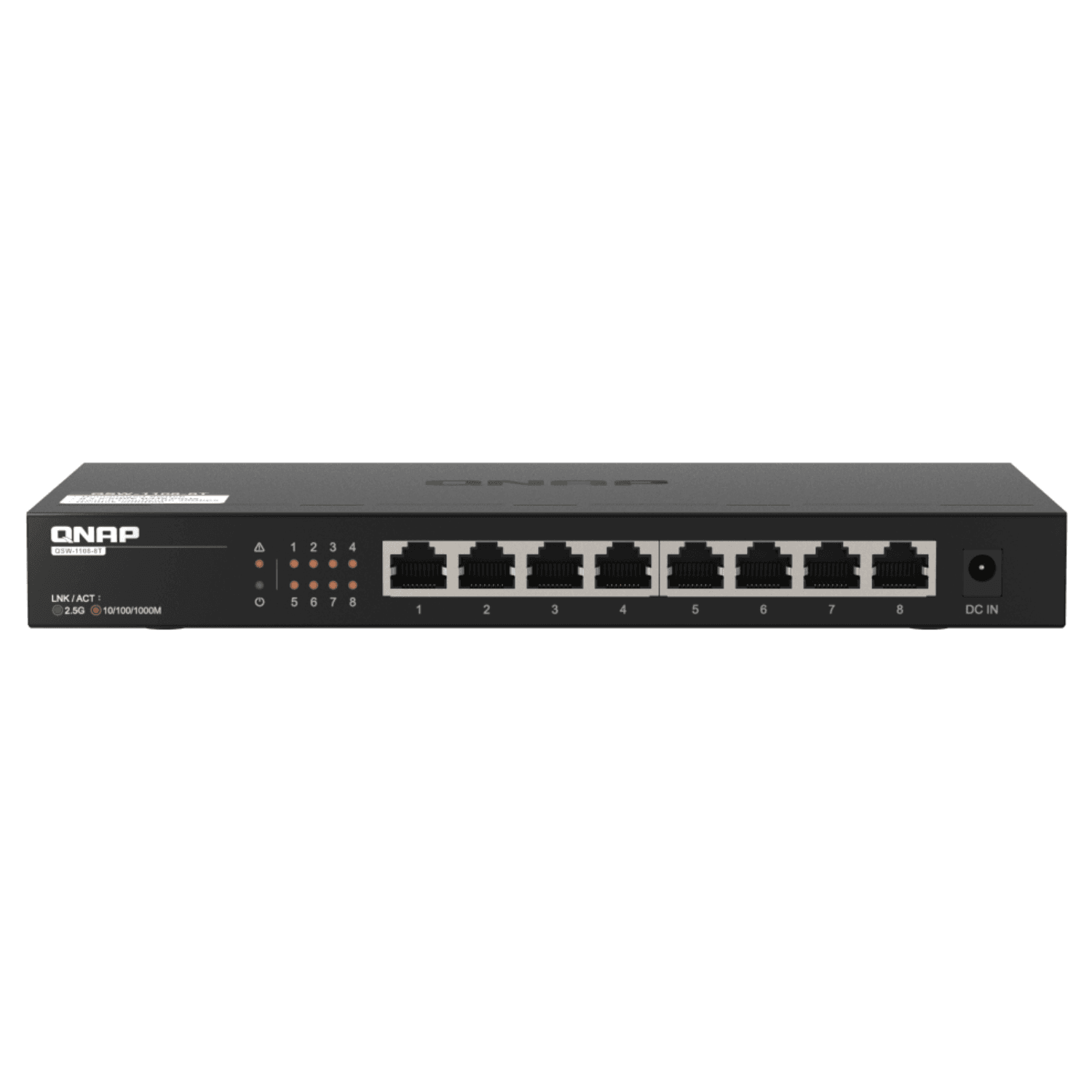 Коммутатор QNAP QSW-1108-8T, 8 портов 2.5Gbps, неуправляемый