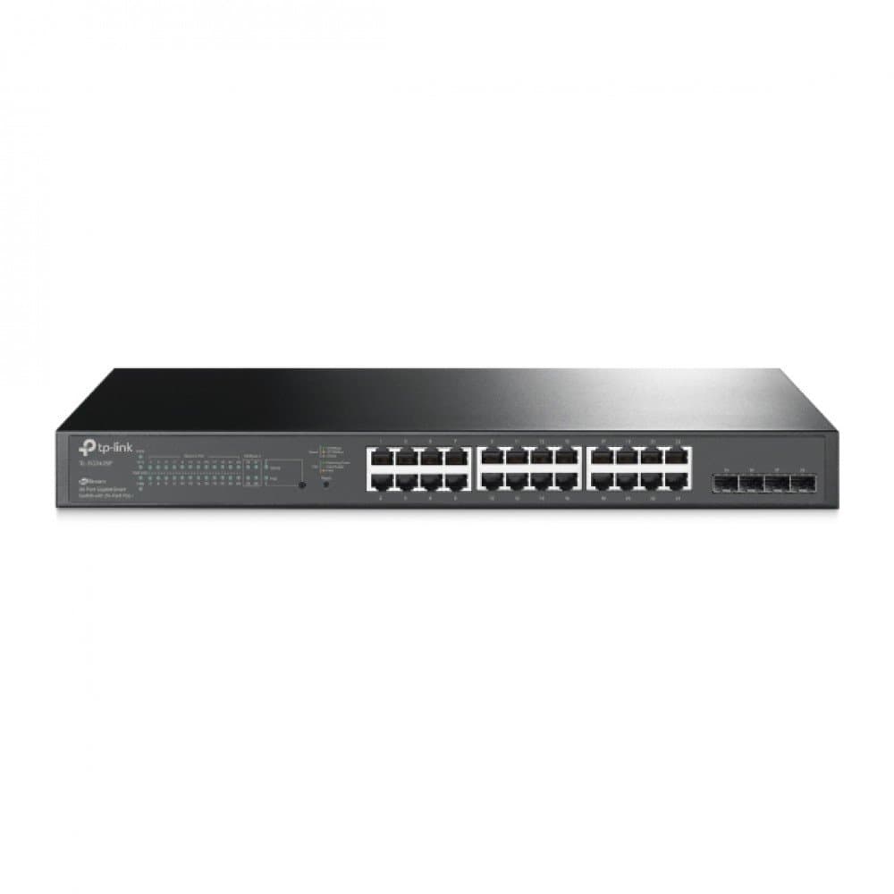 Switch TP-Link JetStream TL-SG3428MP, 28 port Gigabit, 24 port PoE+, L2+ управляемый