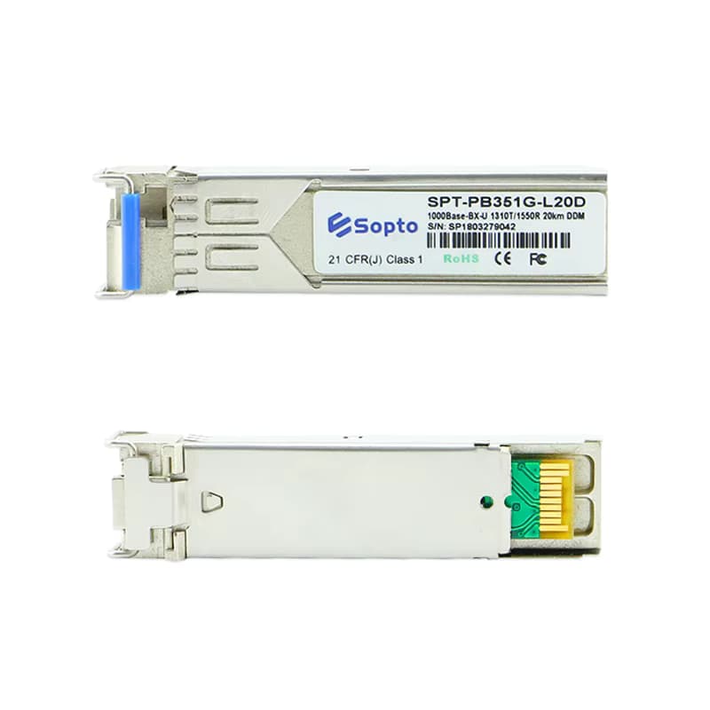 SFP-модуль BIDI 1310/1550nm 1.25G 20km LC, DDM (SPT-PB351G-L20D)