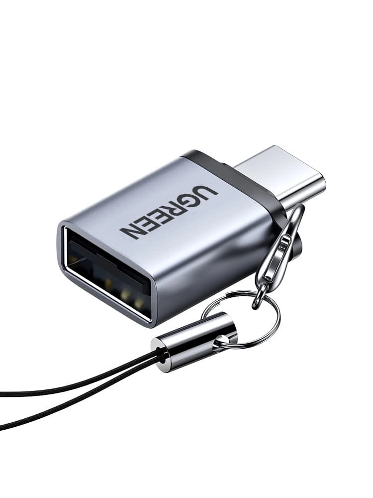 USB Кабель Ugreen Type C – USB 3.0 A Адаптер with Lanyard (Space Grey) (50283)