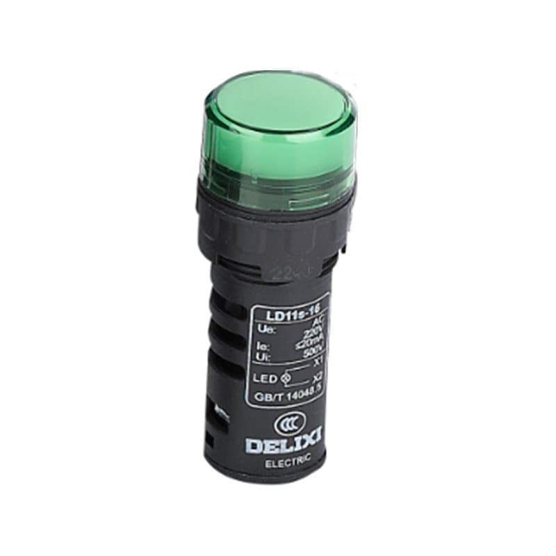 Кнопка управления Delixi LD11s-162B3 AC/DC 24V, зелёная (LD11s162B3)