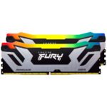48GB (24GB x2) Kingston FURY Renegade RGB KF588CU42RSAK2-48 DDR5 8800MT/s Memory CUDIMM - Silver/Black