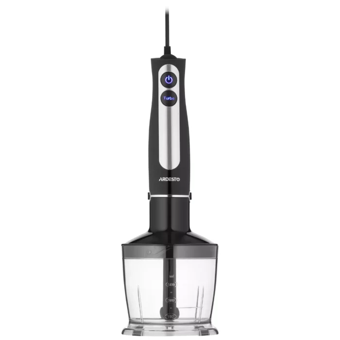 ARDESTO Blender submersible 800W, 3in1, bowl-600ml, chopper-500ml, black-silver3