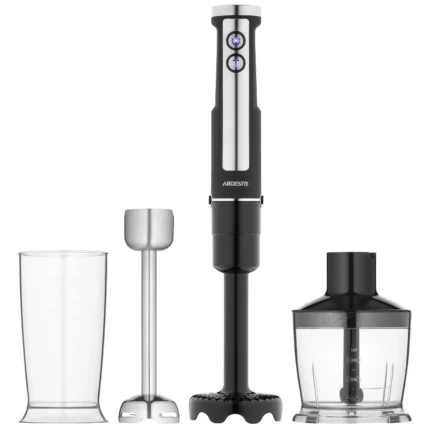 ARDESTO Blender submersible blender 1000W, 3in1, bowl-600ml, chopper-500ml, black-silver (HBG-1000BCHP)