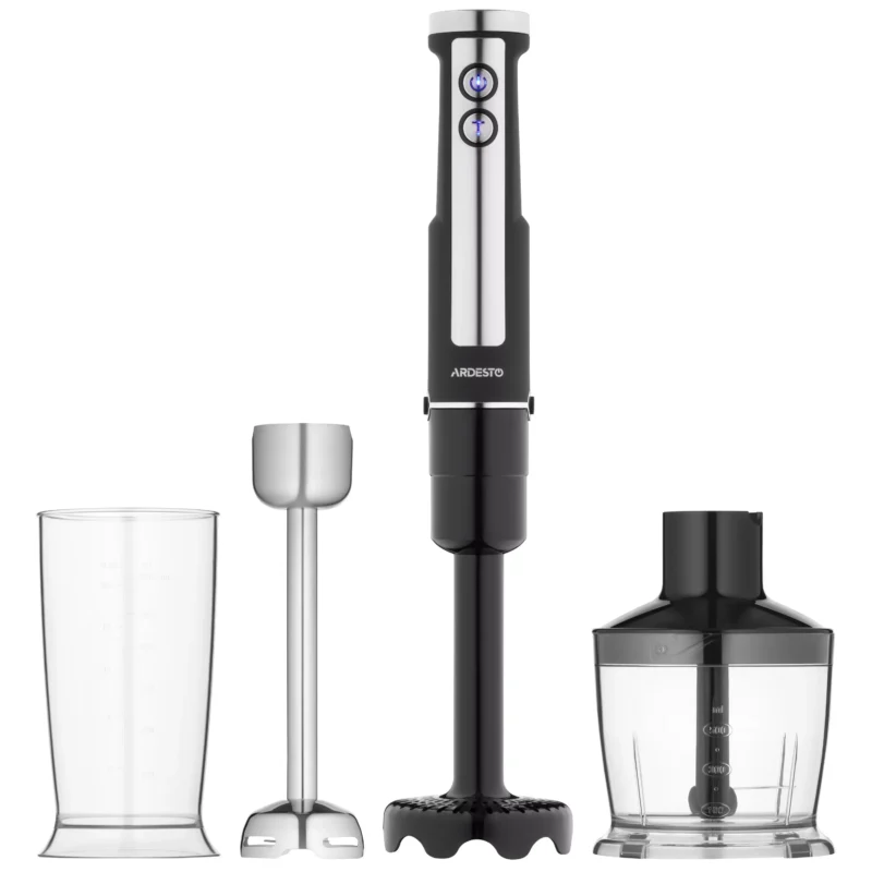 ARDESTO Blender submersible blender 1000W, 3in1, bowl-600ml, chopper-500ml, black-silver (HBG-1000BCHP)