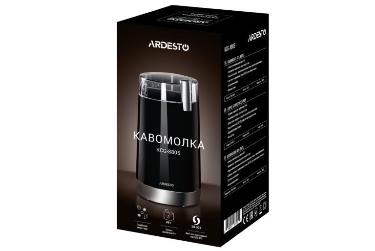 ARDESTO Coffee grinder rotary 150W, grain volume-45g, plastic, black6