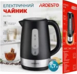 ARDESTO Electric kettle , 1.7L, plastic, matte, Strix, black-silver (EKL-F19B)6