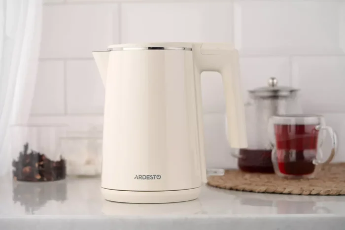 ARDESTO Electric kettle 1L, double-walled, Strix, beige (EKL-F1BG)5