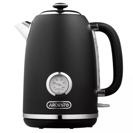 ARDESTO Electric kettle Vintage Dream, 1.8L, metal, matte, Strix, black (EKL-F410BM)