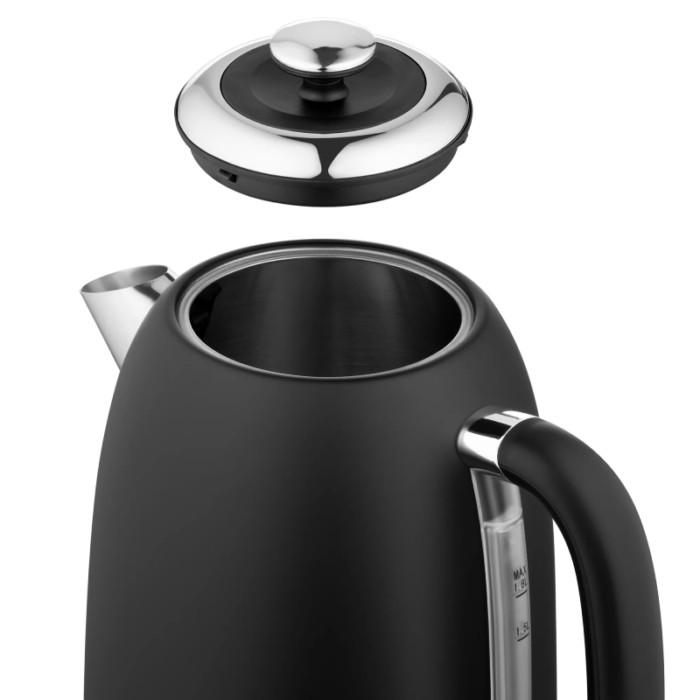 ARDESTO Electric kettle Vintage Dream, 1.8L, metal, matte, Strix, black (EKL-F410BM)4