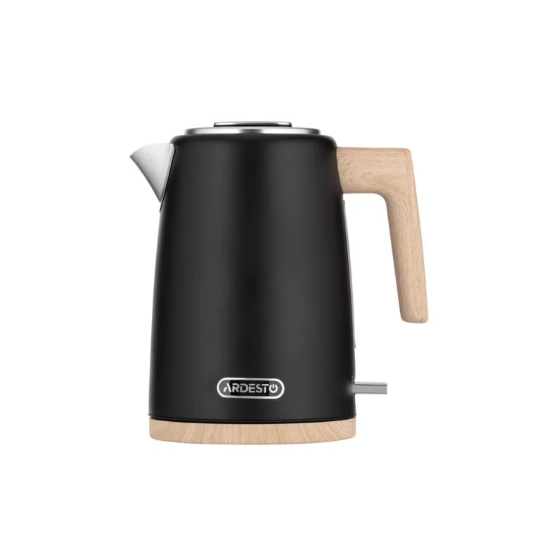 ARDESTO Electric kettle Wood Modern, 1.7L, metal, matte, Strix, black (EKL-F420BWD)