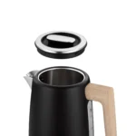 ARDESTO Electric kettle Wood Modern, 1.7L, metal, matte, Strix, black (EKL-F420BWD)3