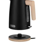 ARDESTO Electric kettle Wood Modern, 1.7L, metal, matte, Strix, black (EKL-F420BWD)4