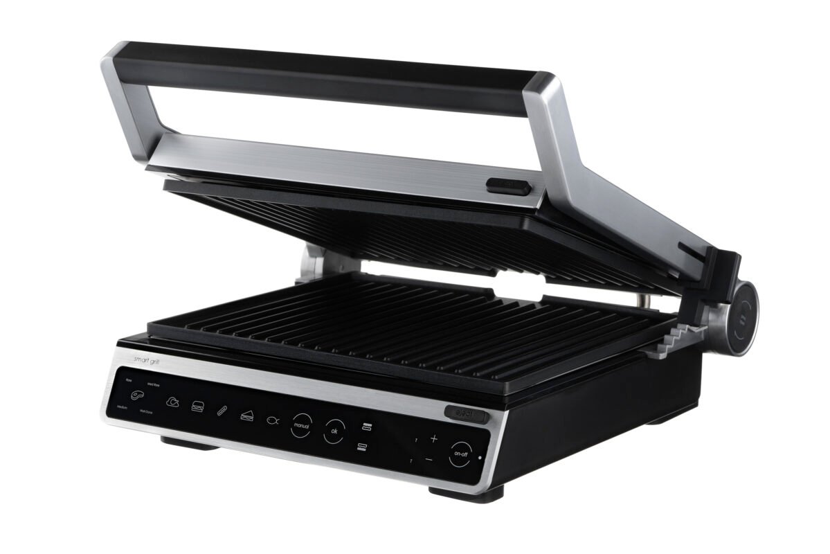 ARDESTO Grill clamping , 2000W, temp. regimes-6, removable plates, 180° opening, metal, silver (GK-STC20)