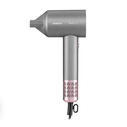 ARDESTO Hair Dryer Pink Tuch,1600W, 2 speeds, 3 temperature settings, ionization, diffuser, magnetic attachments, gray+pink (HD-R300PT)2