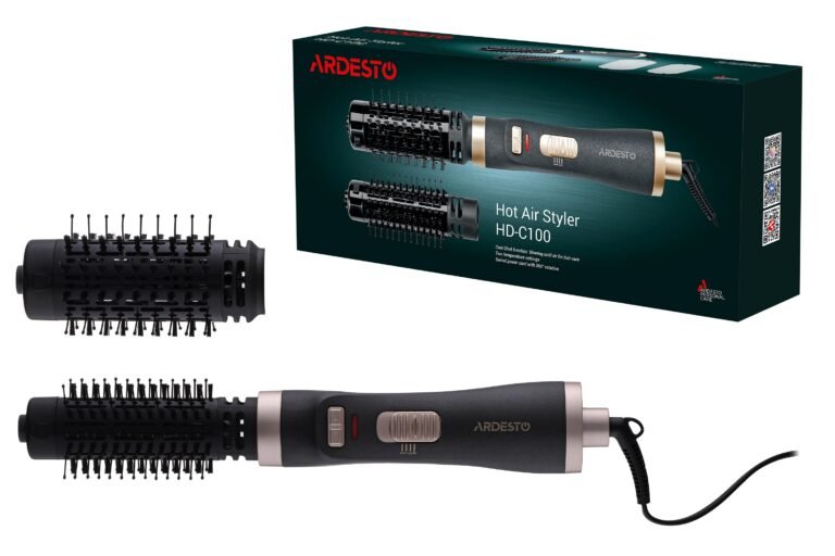 ARDESTO Hair dryer brush Gemini, 1000W, 2 modes, black (HD-C100)5