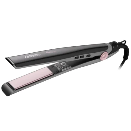 ARDESTO Hair straightener Pink Touch, 32W, 110-200C, ceramics, gray+pink (HS-R350PT)