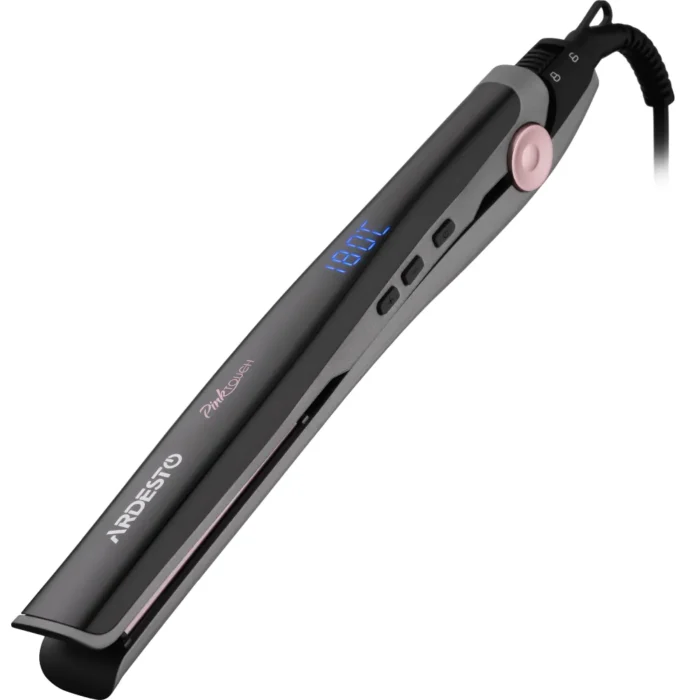 ARDESTO Hair straightener Pink Touch, 32W, 110-200C, ceramics, gray+pink (HS-R350PT)2
