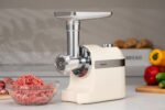 ARDESTO Meat grinder , 1800W, 2kg min, 3 cutting plates, sausages nozzle, plastik, beigе-silver (MGK-1800BG) 2
