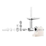 ARDESTO Meat grinder , 1800W, 2kg min, 3 cutting plates, sausages nozzle, plastik, beigе-silver (MGK-1800BG) 3