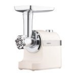 ARDESTO Meat grinder , 1800W, 2kg min, 3 cutting plates, sausages nozzle, plastik, beigе-silver (MGK-1800BG) 4