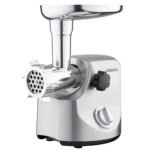 ARDESTO Meat grinder , 3000W, prod.-2.6kg min, 4 cutting plates+for sausag.plates, 3 vegetable slicer, metal, silver (MGA-3000W)