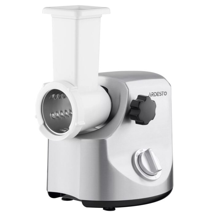 ARDESTO Meat grinder , 3000W, prod.-2.6kg min, 4 cutting plates+for sausag.plates, 3 vegetable slicer, metal, silver (MGA-3000W) 3