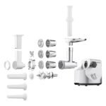ARDESTO Meat grinder , 3000W, prod.-2.6kg min, 4 cutting plates+for sausag.plates, 3 vegetable slicer, metal, silver (MGA-3000W) 5