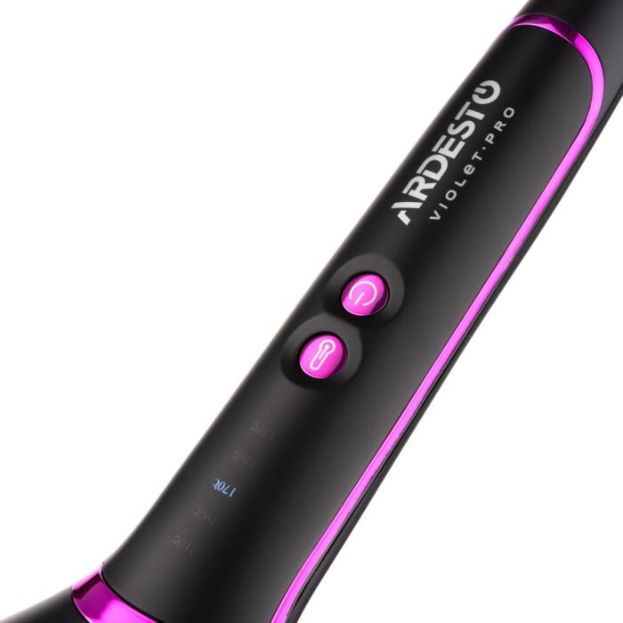 ARDESTO Straightening brush Violet Pro HSB-Y220PRO, 50V, 130-210C, display, ceramics, black (HSB-Y220PRO) 7