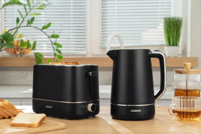 ARDESTO Toaster Timeless Elegance, 800W, plastic, 2 slots, black 5
