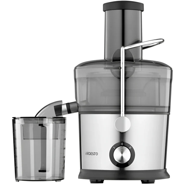 Ardesto centrifugal juicer, 1100W, bowl-1L, plastic iron, silver-black (JEG-800)