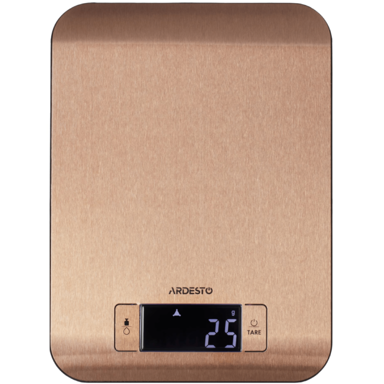 Ardesto scales for kitchen 5кг, CR2032x2 included, iron, bronze (SCK-898R)
