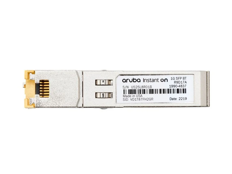 Aruba IOn 1G SFP RJ45 T 100m Cat5e XCVR (R9D17A) Aruba IOn 1G SFP RJ45 T 100m Cat5e XCVR (R9D17A) - Image 1
