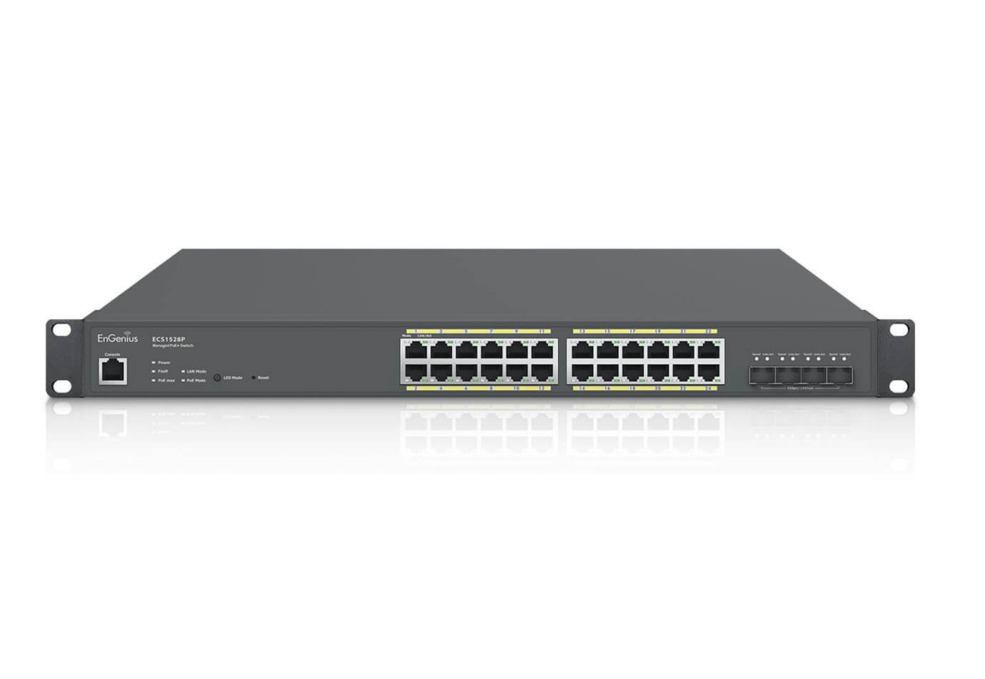 Cloud Managed 240W PoE 24Port Network Switch Cloud Managed 410W PoE+ 24 Port Network Switch ECS1528FP - Image 1