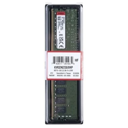 DDR4 UDIMM — Kingston ValueRAM 8GB DDR4 3200 CL22 1Rx8 UDIMM (KVR32N22S8/8WP)