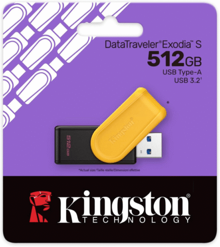 USB flash drive — 512GB USB 3.2 Gen 1 DataTraveler Exodia S (Black + Yellow) (DTXS/512GB)