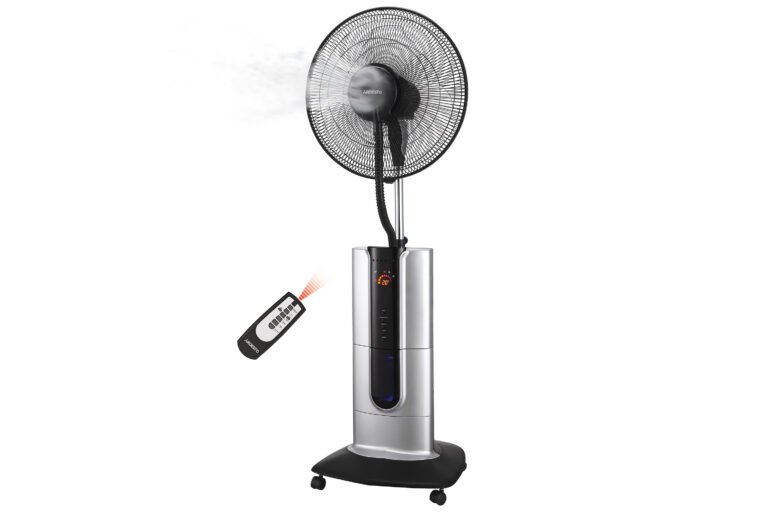 Floor fan ARDESTO, 47см, 100Вт, remote control, display, humidification, black-grey (FNM-X2S)