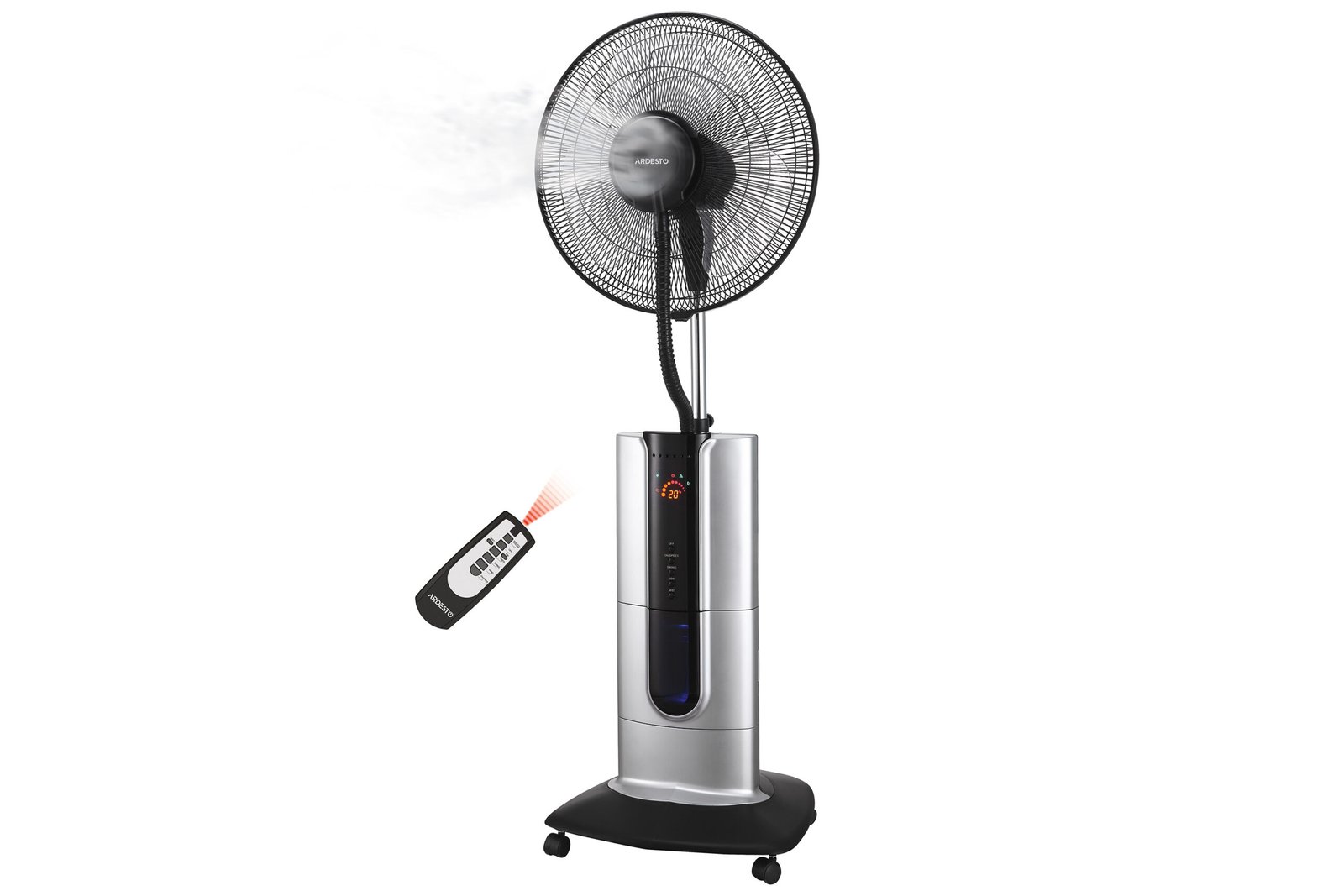 Floor fan ARDESTO, 47см, 100Вт, remote control, display, humidification, black-grey (FNM-X2S) Floor fan ARDESTO, 47см, 100Вт, remote control, display, humidification, black-grey (FNM-X2S)