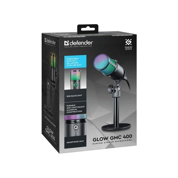 Glow GMC 400,Gaming stream microphone,USB,cable 1.5m (64640) 2